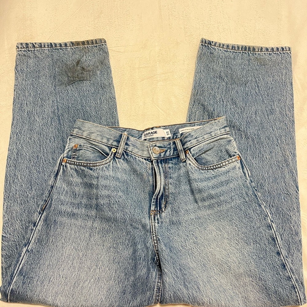 Garage Light Blue Straight Leg Jeans